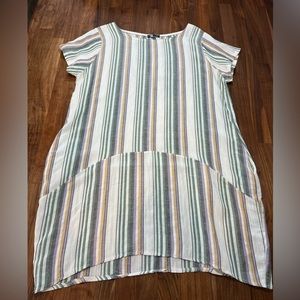 Linen t shirt style dress